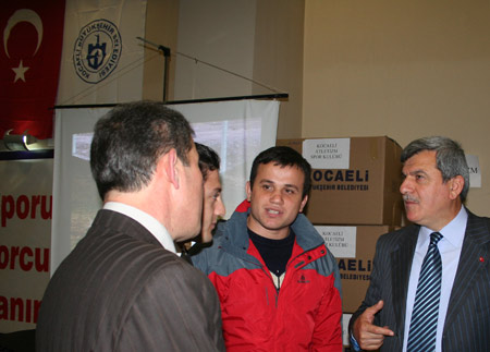 Koceli Büyükşehir Belediyesi Başkanı İbrahim Karaoğmanoğlu - Mehmet Demir - Spor Müdürü